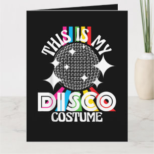 Tarjeta De Agradecimiento Este es mi disfraz de discoteca - Fiesta divertida