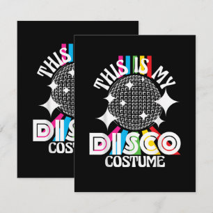 Tarjeta De Agradecimiento Este es mi disfraz de discoteca - Fiesta divertida