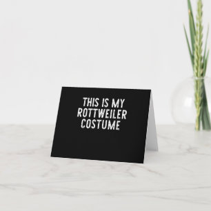 Tarjeta De Agradecimiento Este Es Mi Disfraz De Perro Rottweiler Halloween L