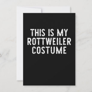 Tarjeta De Agradecimiento Este Es Mi Perro Rottweiler Costume Halloween Lazy