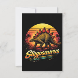 Tarjeta De Agradecimiento Estegosaurio