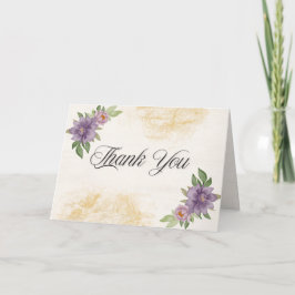 Tarjeta De Agradecimiento Estética veraniega rústica Boda de flores silvestr