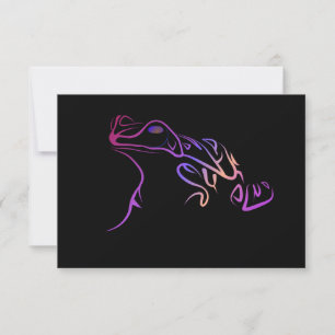 Tarjeta de agradecimiento estilizada para ranas