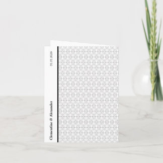 Tarjeta De Agradecimiento Estilo Art Deco Elegante en Blanco y Negro