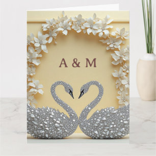 Tarjeta De Agradecimiento Estilo de Celebración de Romance de Cristal
