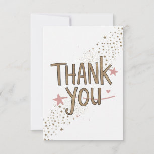 Tarjeta De Agradecimiento Estilo de corte minimalista