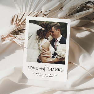 Tarjeta De Agradecimiento Estilo minimalista Un Boda fotográfico