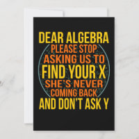 Estimado profesor de matemáticas de álgebra