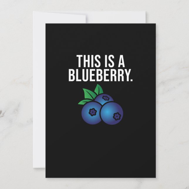 Tarjeta De Agradecimiento Esto es Blueberry Cute Blueberries Eater Berry (Anverso)