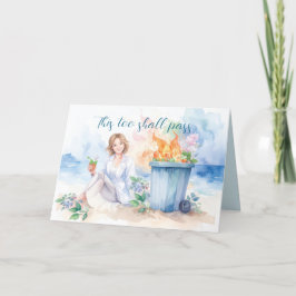 Tarjeta De Agradecimiento Esto también pasará. Fuego de basureros