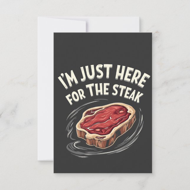 Tarjeta De Agradecimiento Estoy aquí para los amantes de la carne de carne d (Anverso)
