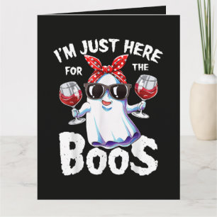 Tarjeta De Agradecimiento Estoy aquí solo por los abucheos de Halloween