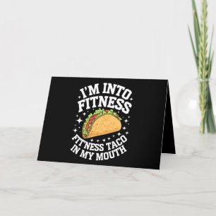 Tarjeta De Agradecimiento Estoy En Forma Fitness Taco En Mi Boca Funny Gy