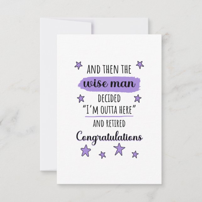Tarjeta De Agradecimiento Estoy fuera de aquí" Graciosa Jubilación (Anverso)