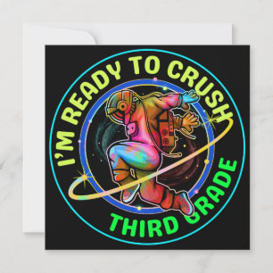 Tarjeta De Agradecimiento Estoy listo para arrasar tercer grado