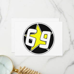 Tarjeta De Agradecimiento Estrella amarilla 69 