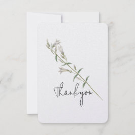 Tarjeta De Agradecimiento Estrella de Bellflower Blanca Gracias