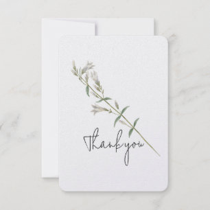 Tarjeta De Agradecimiento Estrella de Bellflower Blanca Gracias