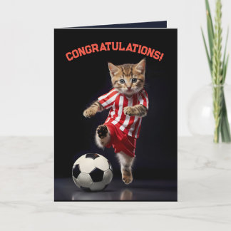 Tarjeta De Agradecimiento Estrella de fútbol Kitten
