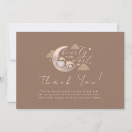 Tarjeta De Agradecimiento Estrella de la luna del oso de la cola de espera d