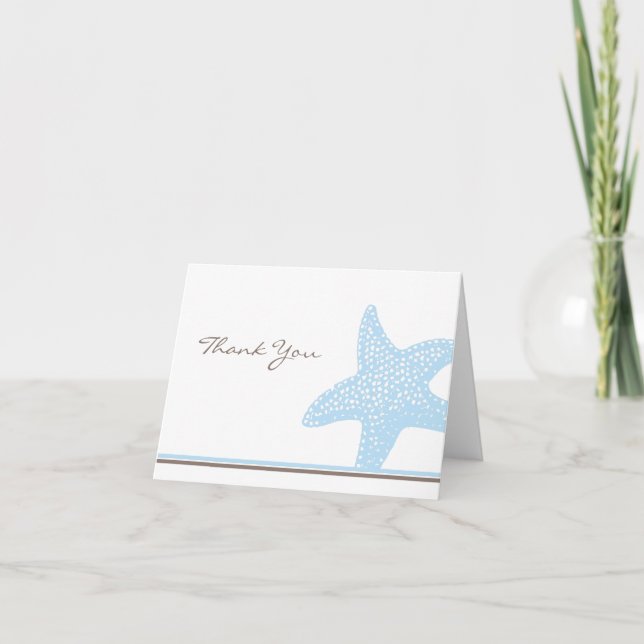 Tarjeta De Agradecimiento Estrella de Mar Gracias (Anverso)
