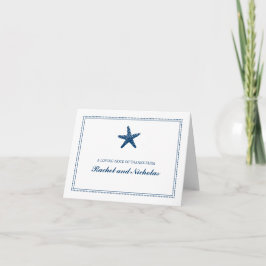 Tarjeta De Agradecimiento Estrella de Mar Grácil | Gracias