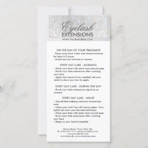 Tarjeta De Agradecimiento Estrella de nieve de Purpurina blanco Lash Afterca