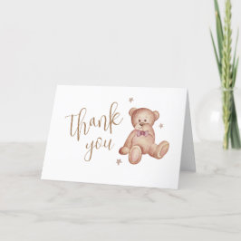 Tarjeta De Agradecimiento Estrella de Oso de Teddy Simple