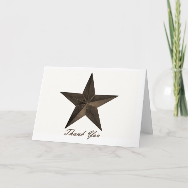 Tarjeta De Agradecimiento Estrella de Tejas (Anverso)