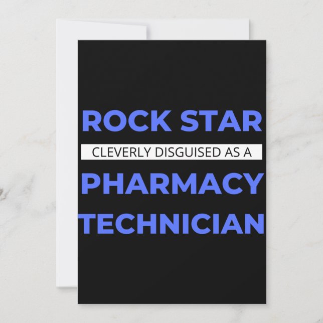 Tarjeta De Agradecimiento Estrella Del Rock Disfrazada De Tecnología Farmacé (Anverso)