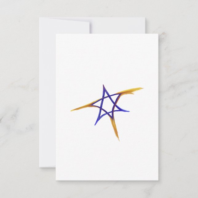 Tarjeta De Agradecimiento Estrella furiosa de David Card (Anverso)
