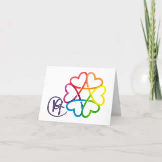 Tarjeta De Agradecimiento Estrella judía del arte del corazón