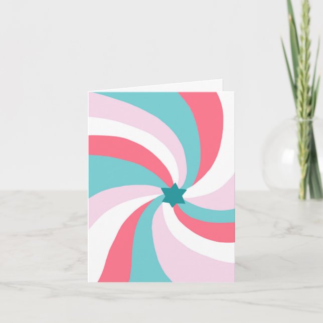 Tarjeta De Agradecimiento Estrella moderna de Swirl de David Personalizado B (Anverso)