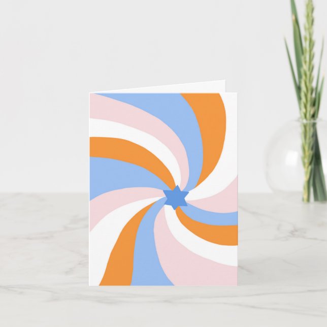 Tarjeta De Agradecimiento Estrella moderna de Swirl de David Personalizado B (Anverso)