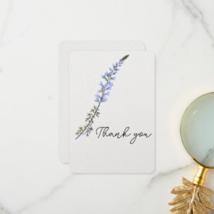 Tarjeta De Agradecimiento Estrella morada de flores silvestres gracias