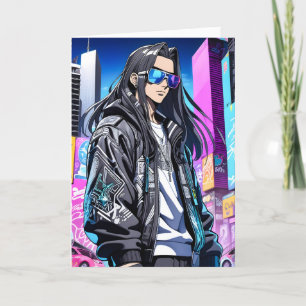 Tarjeta De Agradecimiento Estrella pop futurista 0001