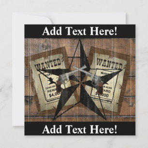 Tarjeta De Agradecimiento Estrella solitaria de Texas Duele Pistolas El Rótu