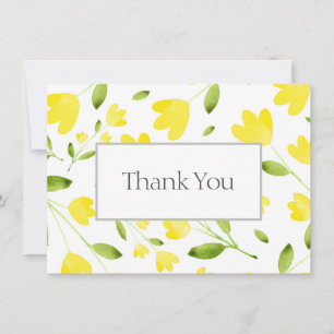 Tarjeta De Agradecimiento Estrellas de flores de color amarillo
