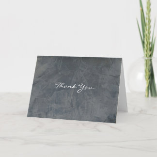 Tarjeta De Agradecimiento Estuco Gris Pizarra Gracias