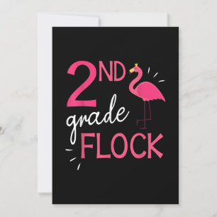 Tarjeta De Agradecimiento Estudiante de Flamingo Senior Feliz Segundo Grado