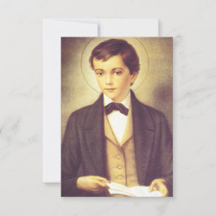 Tarjeta De Agradecimiento estudiante de Juan Bosco Santo Domingo Savio