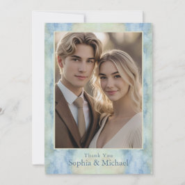 Tarjeta De Agradecimiento Ethereal Boho Wedding Thank You Card Watercolor