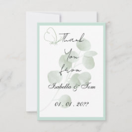 Tarjeta De Agradecimiento Eucalipto | Boda Botánica Boho