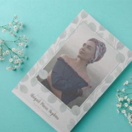 Tarjeta De Agradecimiento Eucalipto Elegante En Funeral De Memoria Amable