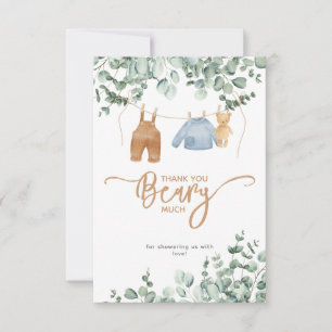 Tarjeta De Agradecimiento Eucalipto verde Podemos esperar Baby Shower
