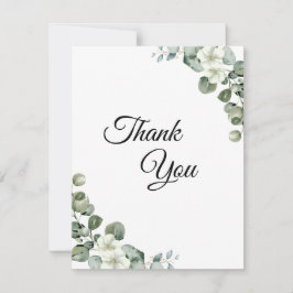 Tarjeta De Agradecimiento Eucalyptus acuarela Boda de la vegetación rústica