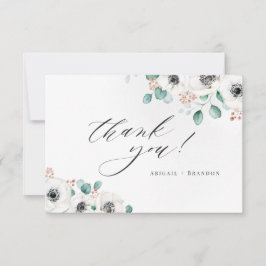 Tarjeta De Agradecimiento Eucalyptus anemone floral rural gracias