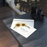 Tarjeta De Agradecimiento Eucalyptus Boda Botánico<br><div class="desc">Para todos los que se presentaron para celebrar su día especial con usted, esta elegante tarjeta de agradecimiento floral geométrica botánica con girasoles y hojas de eucalipto, con marco geométrico dorado es perfecta cuando usted quiere dar las gracias. Cambie fácilmente los detalles en el frente y el mensaje del personalizado...</div>