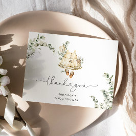 Tarjeta De Agradecimiento Eucalyptus boho ropa para lactantes ducha para beb