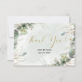 Tarjeta De Agradecimiento Eucalyptus deja la vegetación Boda Gracias